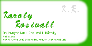 karoly rosivall business card