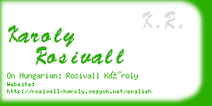 karoly rosivall business card